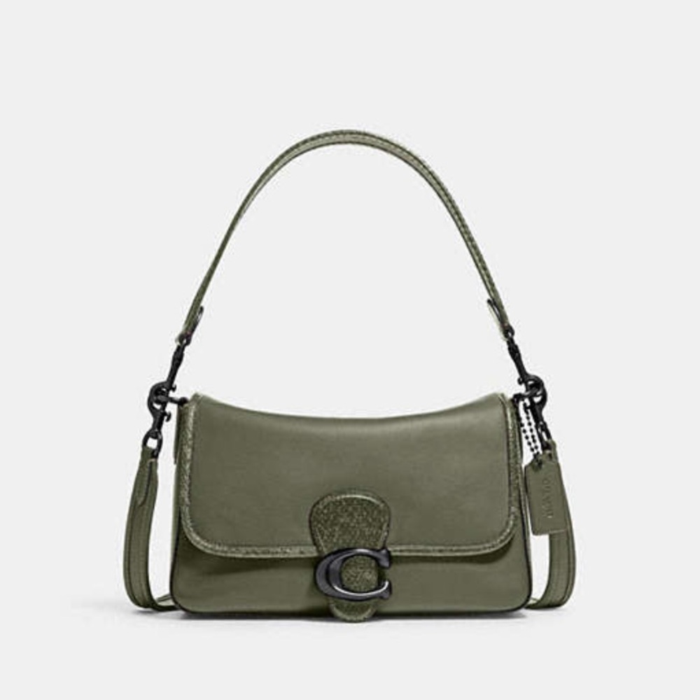 SOLD OUT RARE Coach Tabby Soft Leather With Snakeskin Detail Shoulder Bag - Picture 5 of 12